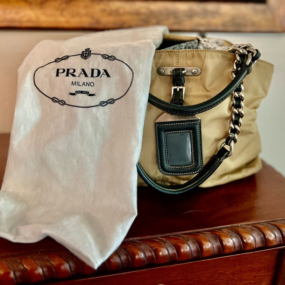 Prada Tessuto Two Way Shopper Tote with Dust Bag